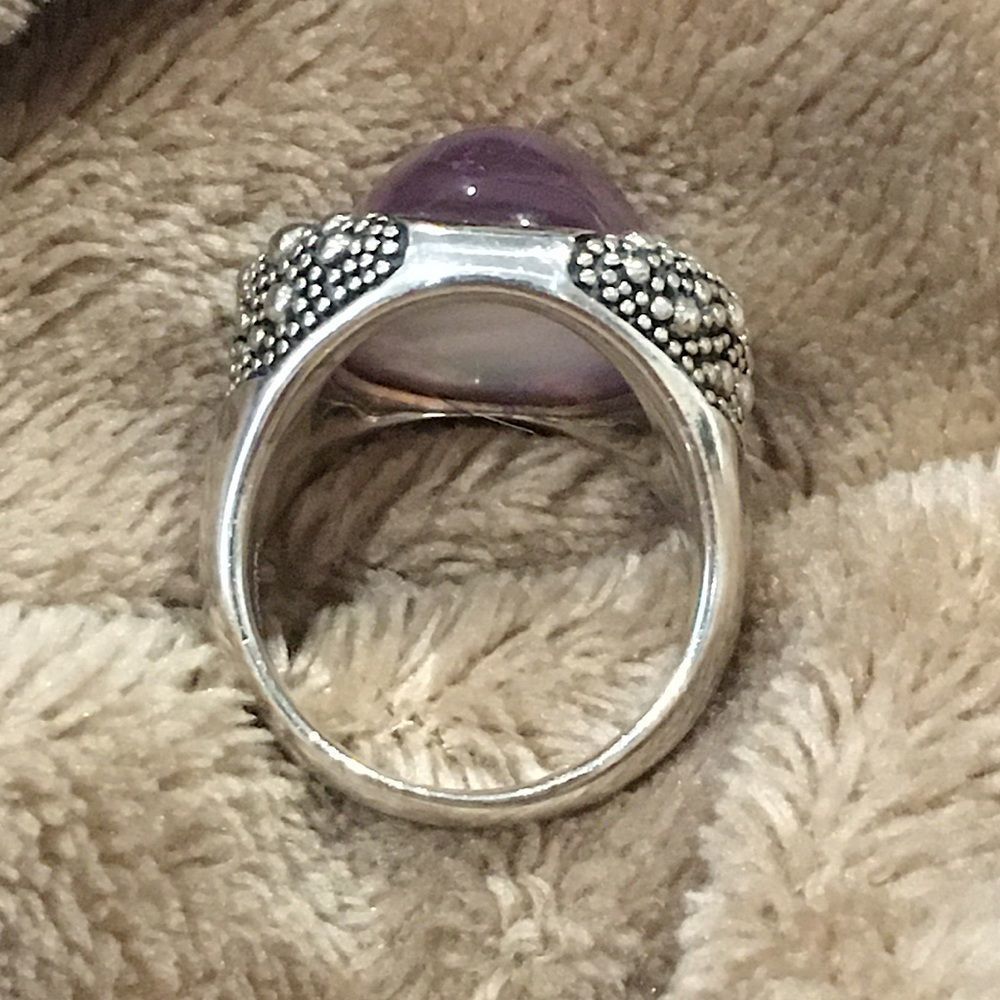 MICHAEL DAWKINS Starry Night Amethyst Sterling Silver 925 Ring Sz 8.75 - Picture 11 of 17
